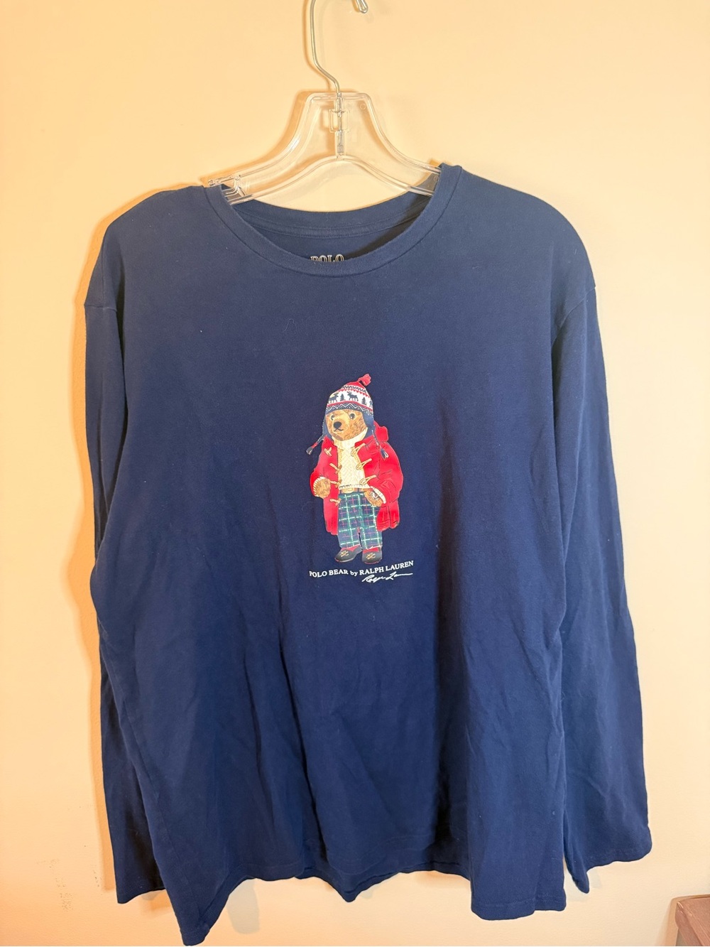 Polo by Ralph Lauren Navy Long-Sleeve Tee with Polo Bear Graphic